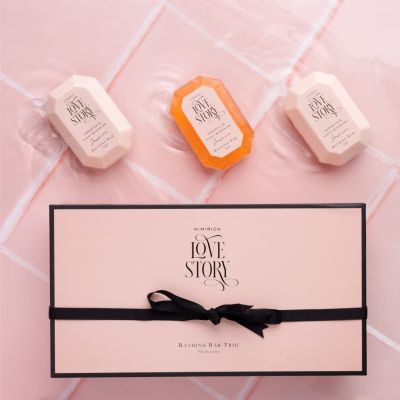 Kimirica: Love Story Handmade Bathing Soap Bar Trio Gift Box