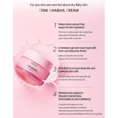 Nacific: Pink AHA/BHA Cream - 50ml