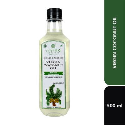 jivika naturals: Virgin Coconut Oil Made From Coconut Milk - Cold Pressed - 500 ml