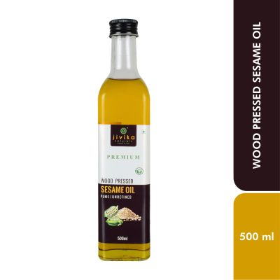 jivika naturals: Cold Pressed Sesame Oil (Glass Bottle) - 500 ml