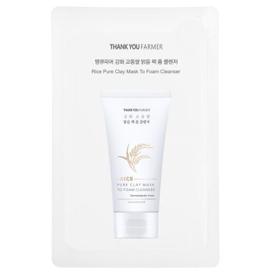 Thank You Farmer: Rice Pure Clay Mask to Foam Cleanser - 150ml