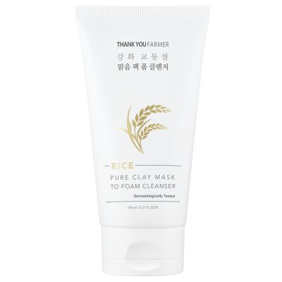 Thank You Farmer: Rice Pure Clay Mask to Foam Cleanser - 150ml