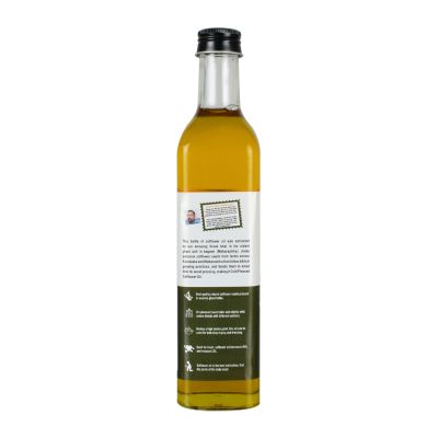 jivika naturals: Cold Pressed Safflower Oil (Glass Bottle) - 500 ml