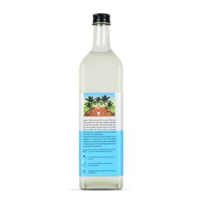 jivika naturals: Virgin Coconut Oil Made From Coconut Milk - Cold Pressed (Glass Bottle) - 1 Litre