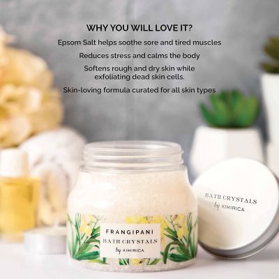 Kimirica: Frangipani Bath Salt - 300gm
