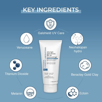 Fixderma Cosmetic Laboratories	: Ultra Light Gold Silicone SPF 40 Translucent Gel - 50ml