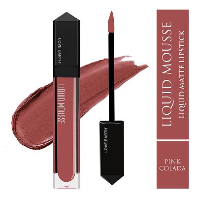 Love Earth: Liquid Mousse Lipstick - Pink Colada Matte Finish - 6ml