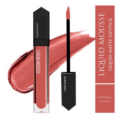 Love Earth: Liquid Mousse Lipstick - Bottomless Mimosas Matte Finish  - 6ml