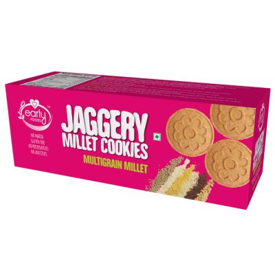 Early Foods: Multi-grain Millet Jaggery Cookies - 150 gm