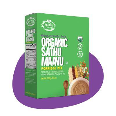 Early Foods: Organic Sattu Maavu Multi-grain Millets Porridge mix - 200 gm