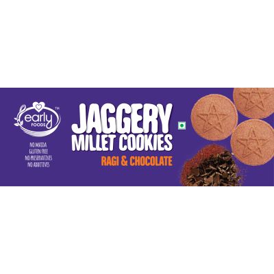 Early Foods: Ragi and Choco Jaggery Cookies - 150 gm