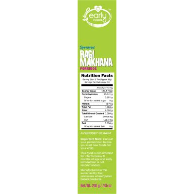 Early Foods: Sprouted Ragi & Makhana Porridge Mix - 200 gm