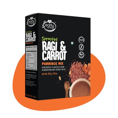 Early Foods: Sprouted Ragi Carrot Porridge Mix - 200 gm