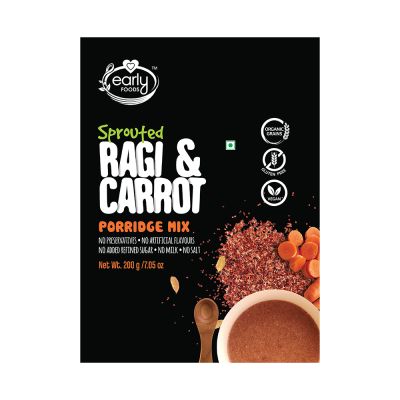 Early Foods: Sprouted Ragi Carrot Porridge Mix - 200 gm