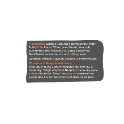 Early Foods: Sprouted Ragi Carrot Porridge Mix - 200 gm