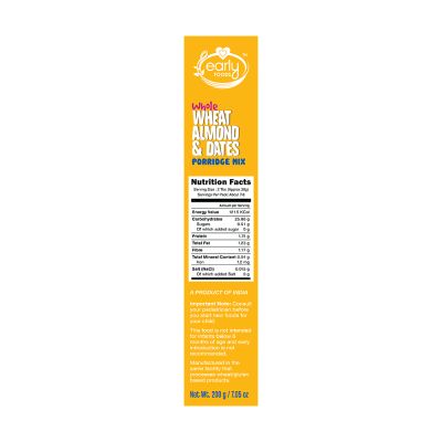 Early Foods: Whole Wheat, Almond & Date Porridge Mix - 200 gm