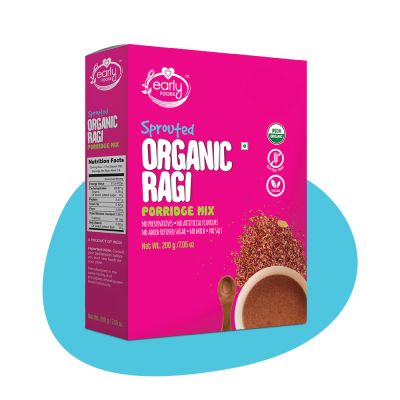 Early Foods: Organic Sprouted Ragi Porridge Mix (Plain) - 200 gm
