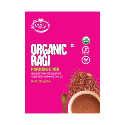 Early Foods: Organic Sprouted Ragi Porridge Mix (Plain) - 200 gm