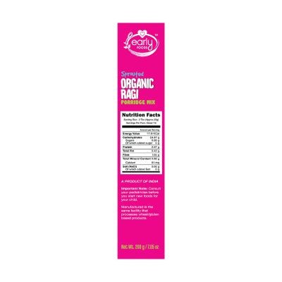 Early Foods: Organic Sprouted Ragi Porridge Mix (Plain) - 200 gm