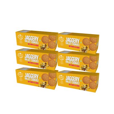 Early Foods: Pack of 6 - Dry Fruit & Seeds Jaggery Cookies