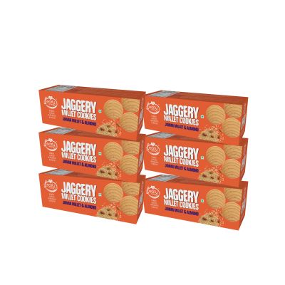 Early Foods: Pack of 6 - Jowar Almond Jaggery Cookies