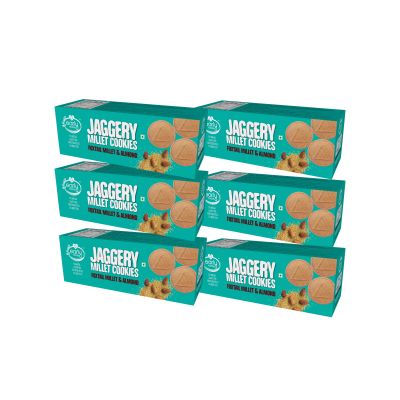 Early Foods: Pack of 6 - Foxtail Millet & Almond Jaggery Cookies