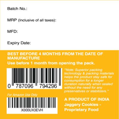 Early Foods: Pack of 6 - Dry Fruit & Seeds Jaggery Cookies