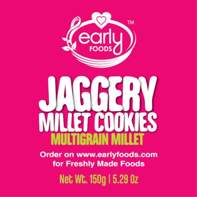 Early Foods: Pack of 6 - Multigrain Millet Jaggery Cookies