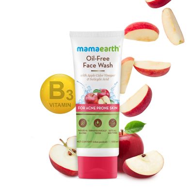 Mamaearth: Oil-Free Face Wash with Apple Cider Vinegar & Salicylic Acid  100 ml
