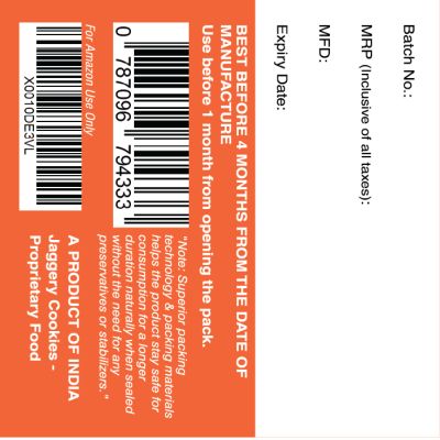 Early Foods: Jowar Almond Jaggery Cookies - Pack of 2 - 150 gm each