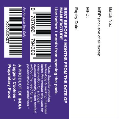 Early Foods: Organic Ragi and Choco Jaggery Cookies - Pack of 2 - 150 gm each