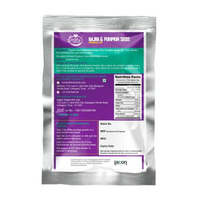 Early Foods: Stage 2 Trial Pack Combo - Organic Fresh Porridge Mixes - Pack of 3 - 50 gm each