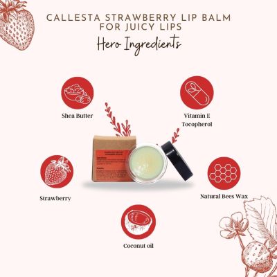 Callesta: AHA Rich Strawberry Lip Balm - 8gm