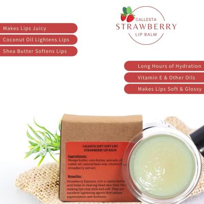 Callesta: AHA Rich Strawberry Lip Balm - 8gm