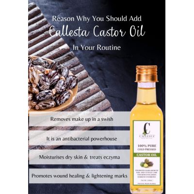 Callesta: Extra Virgin Cold Pressed Castor Oil - 100ml