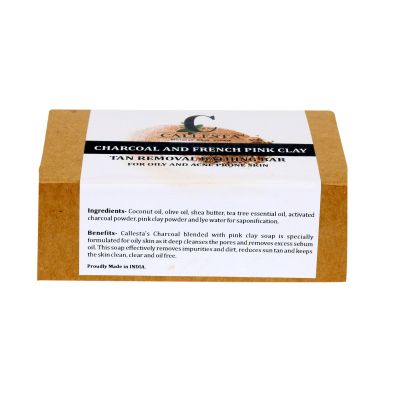 Callesta: Acne Control - Charcoal and Pink Clay Soap - 100gm