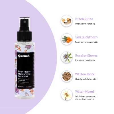 Quench Botanics: Birch Please Moisturizing Face Mist - 100ml