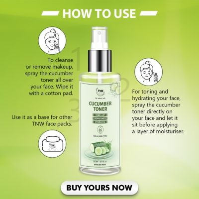 TNW - The Natural Wash: Cucumber Toner (Toner & Makeup Remover) - 100ml