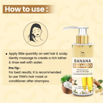 TNW - The Natural Wash: Banana Shampoo (Anti-Frizz Shampoo) - 200ml