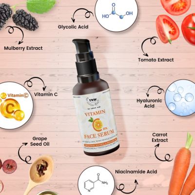 TNW - The Natural Wash: Vitamin C Face Serum For Glowing, Youthful & Improved Skin - 30ml