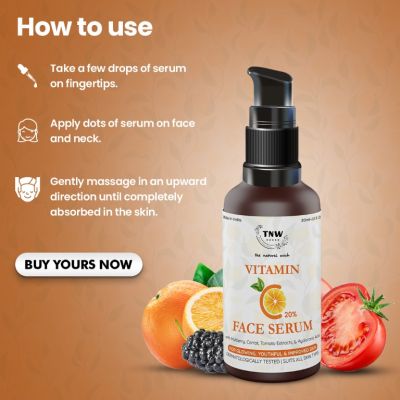 TNW - The Natural Wash: Vitamin C Face Serum For Glowing, Youthful & Improved Skin - 30ml
