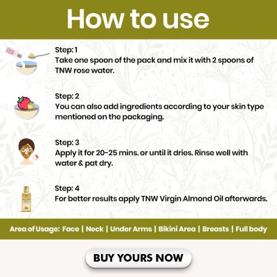 TNW - The Natural Wash: De-pigmentation Tan Pack (Natural & Chemical Free Pack For Face & Body - 120gm