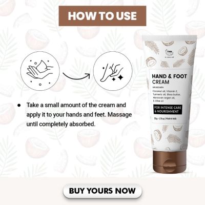 TNW - The Natural Wash: Hand & Foot Cream For Intense Care & Nourishment - 50gm