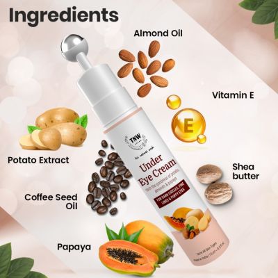 TNW - The Natural Wash: Under Eye Cream For Dark Circles, Fine Lines & Puffy Eyes - 15gm