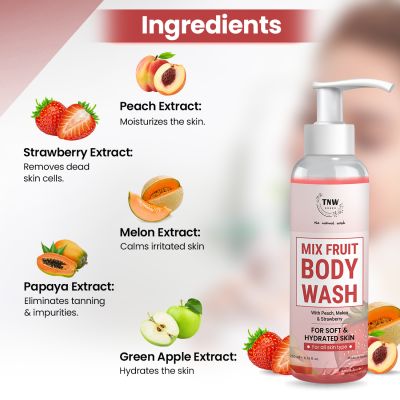 TNW - The Natural Wash: Mix Fruit Body Wash For Soft & Hydrated Skin - 200ml
