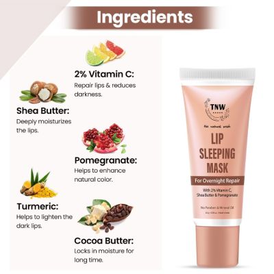 TNW - The Natural Wash: Lip Sleeping Mask For Repairing Chapped Lips- 10gm