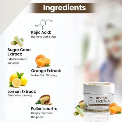 TNW - The Natural Wash: D-Tan Face Pack For Brightening & Glowing Skin - 50gm