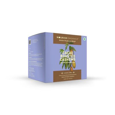 Nourish Organics: Cacao Roasted Cashews - 140gms