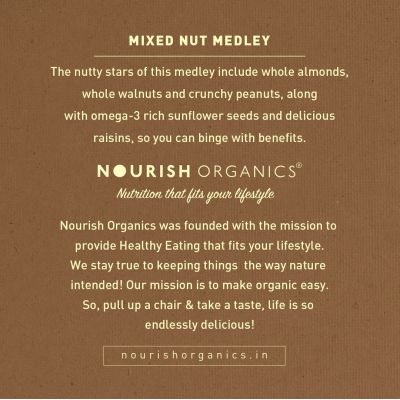 Nourish Organics: Mixed Nut Medley - 140gms