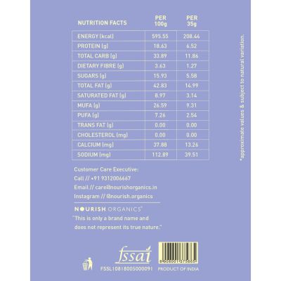 Nourish Organics: Cacao Roasted Cashews - 140gms